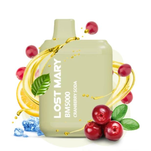 Lost Mary 5000 Cranberry soda (Клюквенная газировка) в интернет магазине кальянов фото 1