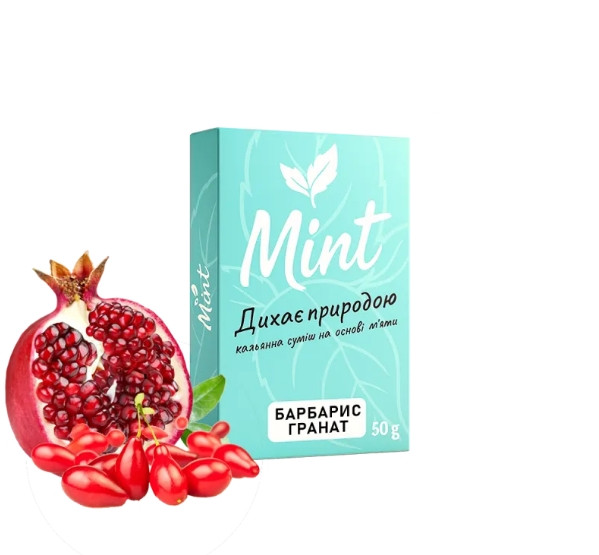 Кальянная смесь Mint Барбарис Гранат 50 грамм в интернет магазине кальянов фото 1