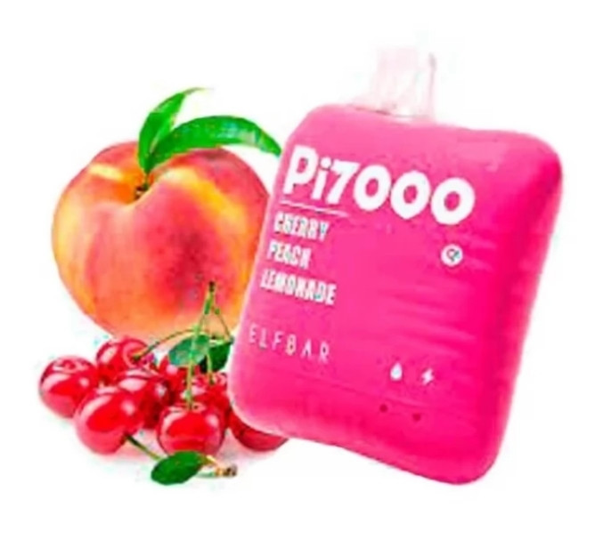 Elf Bar Pi 7000 Cherry Peach Lemonade (Вишня Персик Лимонад) в интернет магазине кальянов фото 1