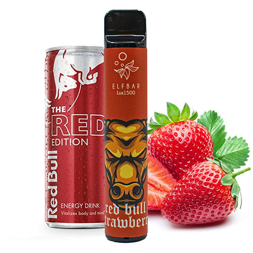 Одноразовая POD система Elf Bar Lux 800 Red Bull Strawberry (Енергетик Клубника)  в интернет магазине кальянов фото 1