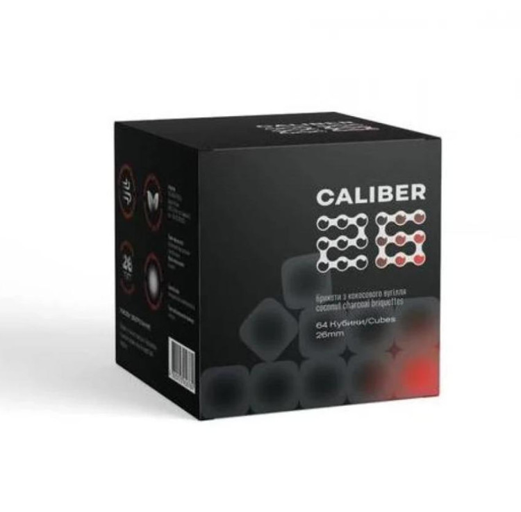 Уголь кокосовый Caliber 1 кг 26 мм в интернет магазине кальянов фото 1