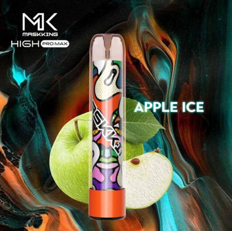  Одноразовая электронная сигарета Maskking High Pro Max Ледяное Яблоко 1200        