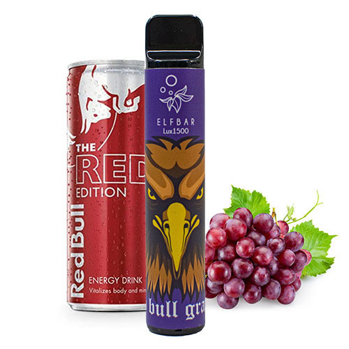 Одноразовая POD система Elf Bar Lux 800 Red Bull Grapes (Енергетик Виноград)   