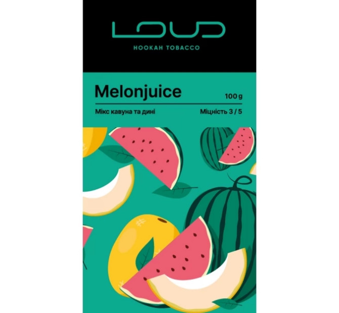 Табак Loud Melonjuice (Мелонджус) 100 грамм в интернет магазине кальянов фото 1