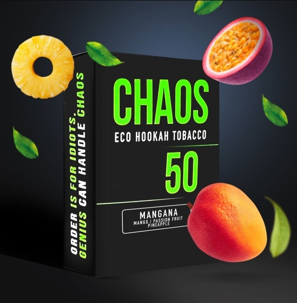 Табак Chaos Mangana (Манго Маракуя Ананас) 50 грамм   в интернет магазине кальянов фото 1