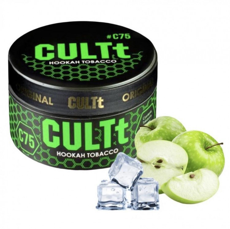 Табак CULTt C75 Green Apple Ice (Яблоко Лед) 100 грамм 