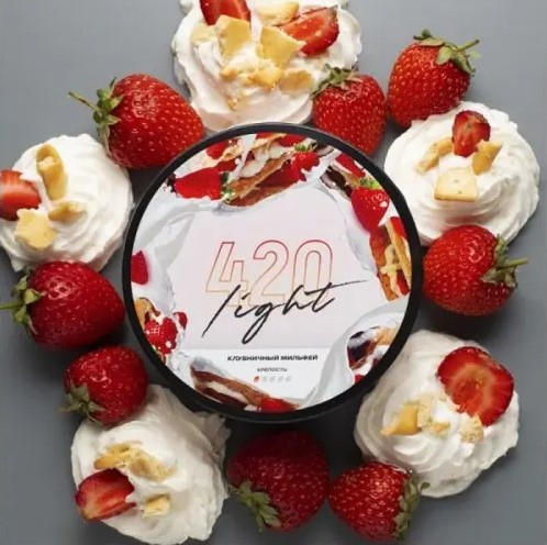Табак 420 Light Клубничный Мильфей 250 грамм  