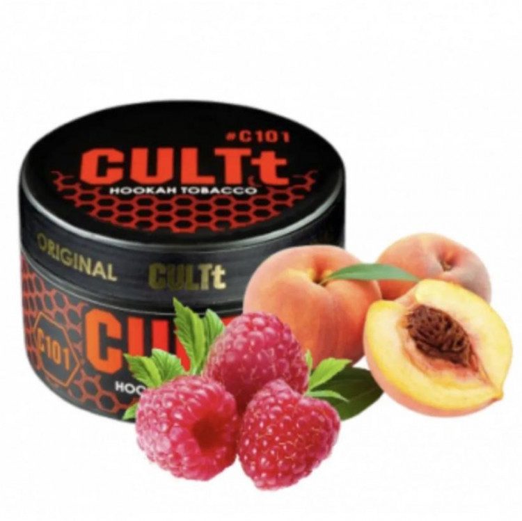 Табак CULTt C101 Raspberry Peach (Малина, персик) 100 грамм 