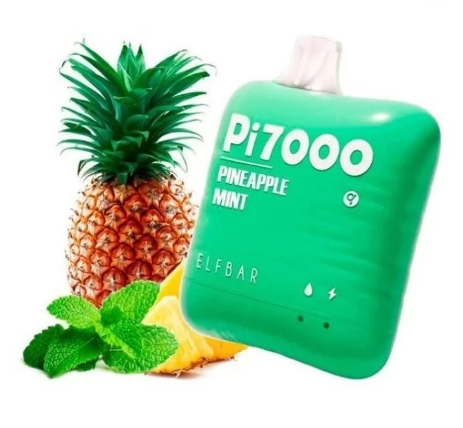 Elf Bar Pi 7000 Pineapple Mint (Ананас Мята) в интернет магазине кальянов фото 1