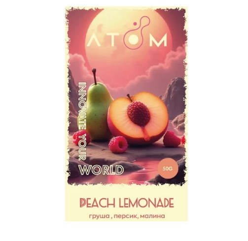 Табак Atom Peach Lemonade (Груша, Персик, Малина) 50 грамм 