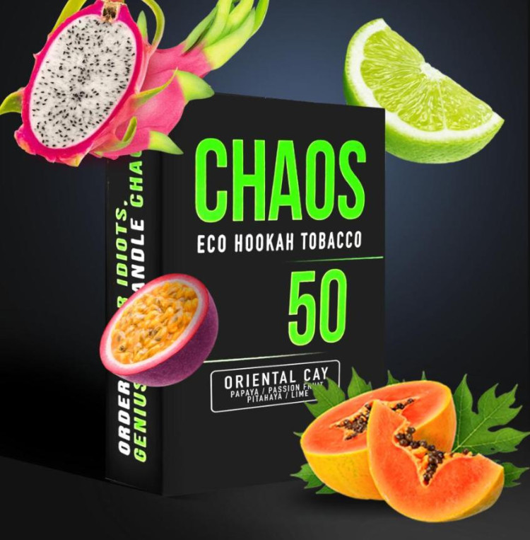 Табак Chaos Oriental Cay (Папайя Маракуйя Питахайя Лайм) 50 грамм 