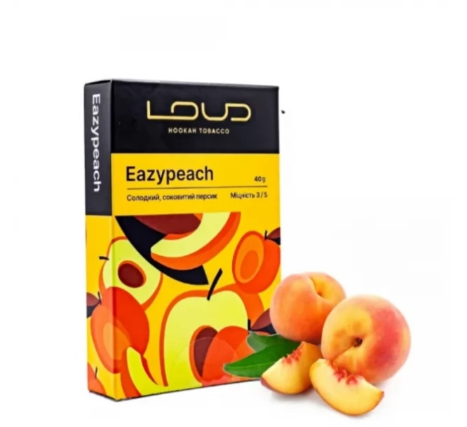 Табак Loud Eazypeach (Сладкий персик) 40 грамм в интернет магазине кальянов фото 1