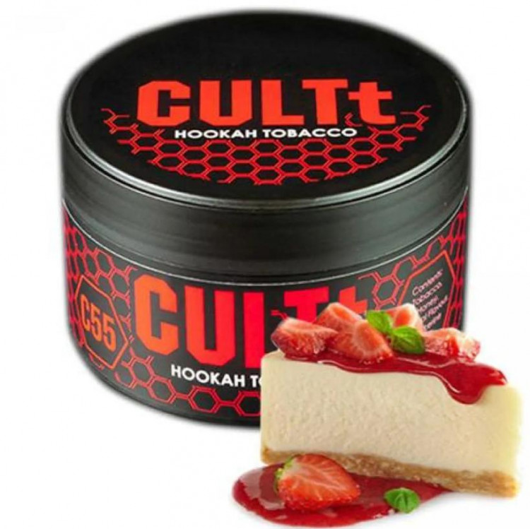 Табак CULTt C55 Strawberry Cheesecake (Клубничный Чизкейк) 100 грамм в интернет магазине кальянов фото 1