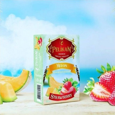 Табак Pelikan Melon Strawberry (Дыня Клубника) 50 грамм   в интернет магазине кальянов фото 1