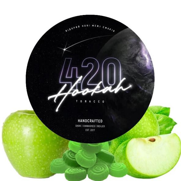 Табак 420 Dark Line Apple Squirt (Зеленое яблоко, Конфеты) 40 грамм 