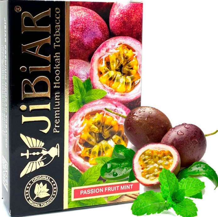 Табак Jibiar Passion Fruit Mint (Маракуйя Мята) 50 грамм в интернет магазине кальянов фото 1
