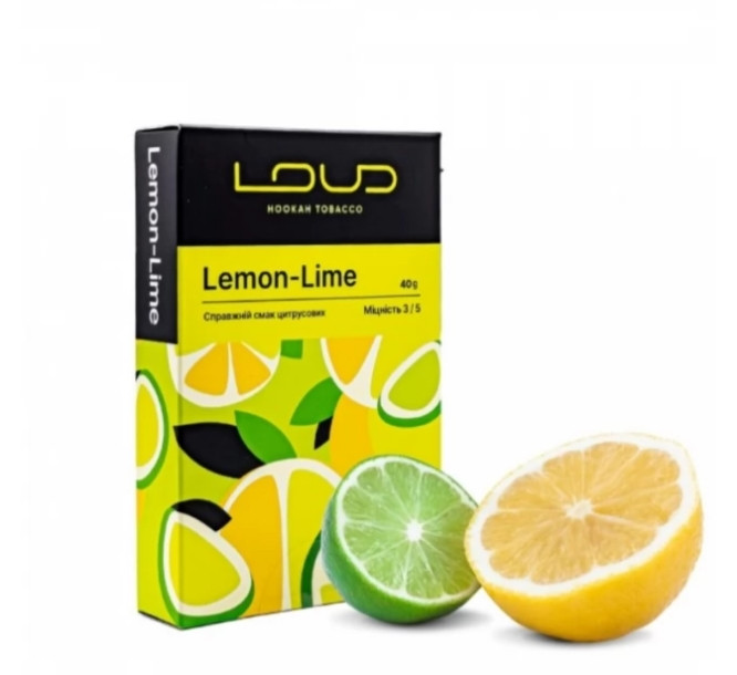 Табак Loud Lemon lime (Лимон Лайм) 40 грамм в интернет магазине кальянов фото 1