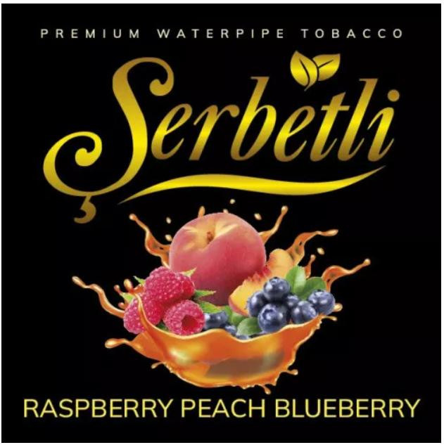Табак Serbetli Raspberry Peach Blueberry (Малина Персик Черника) 100 грамм в интернет магазине кальянов фото 1