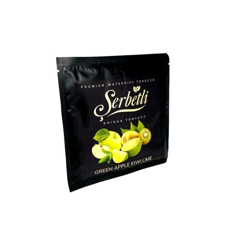 Табак Serbetli Green Apple Kiwi Lime (Яблоко Киви Лайм) 100 грамм в интернет магазине кальянов фото 1