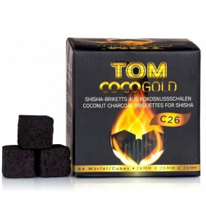 Кокосовый уголь для кальяна Tom Coco Gold 64 кубика c26