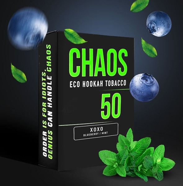 Табак Chaos XoXo (Чорниця М'ята) 50 грамм  в интернет магазине кальянов фото 1