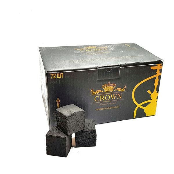 Уголь Кокосовый Crown 1 кг 72 кубика 25мм 