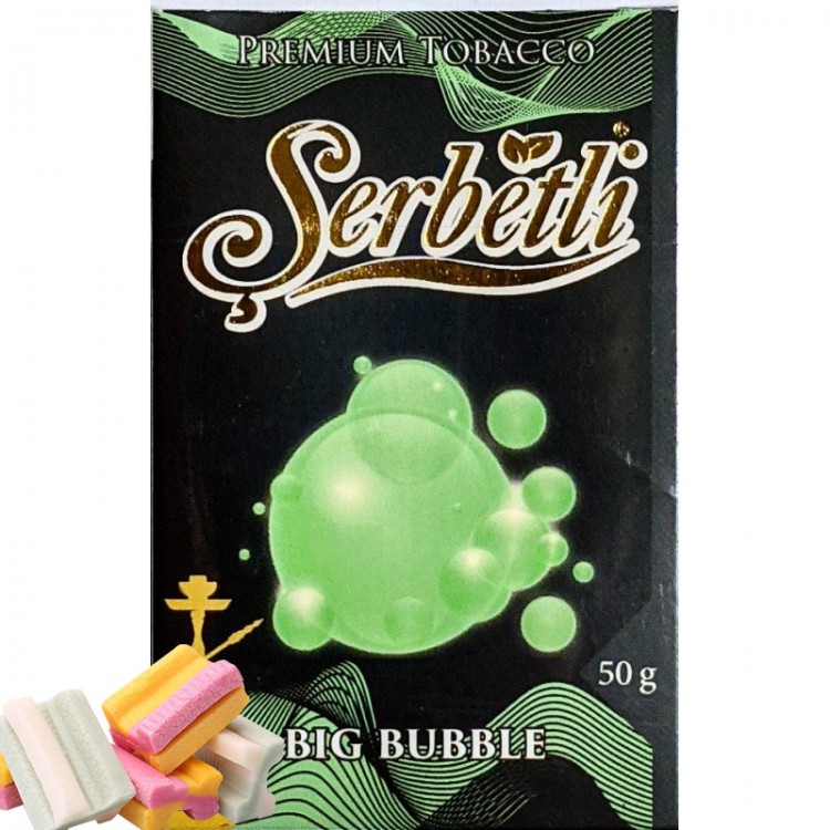 Табак Serbetli - BIG BUBBLE (ЗЕЛЕНАЯ ЖВАЧКА) 50гр  