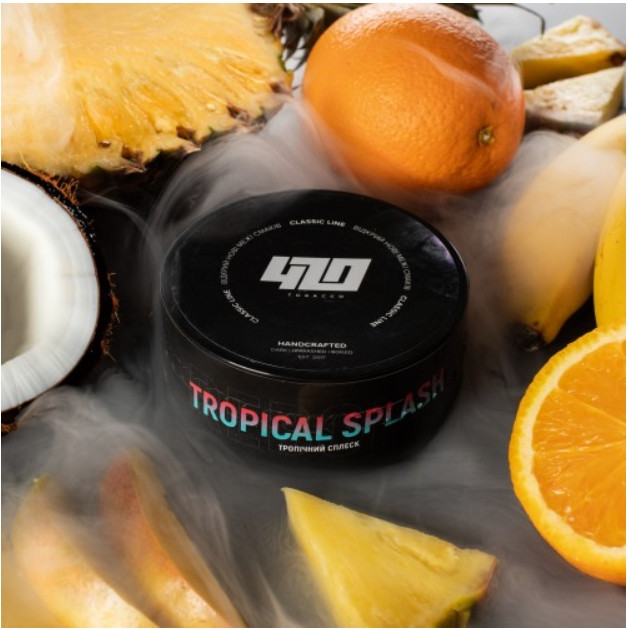 Табак 420 Tropical splash (Тропический всплеск) 100 грамм в интернет магазине кальянов фото 1