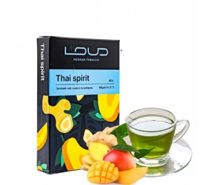Табак Loud Thai Spirit (Зеленый Чай Манго Имбирь) 40 грамм в интернет магазине кальянов фото 1