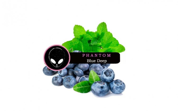 Табак Phantom Soft Blue Deep (Мята Черника) 50 грамм  в интернет магазине кальянов фото 1