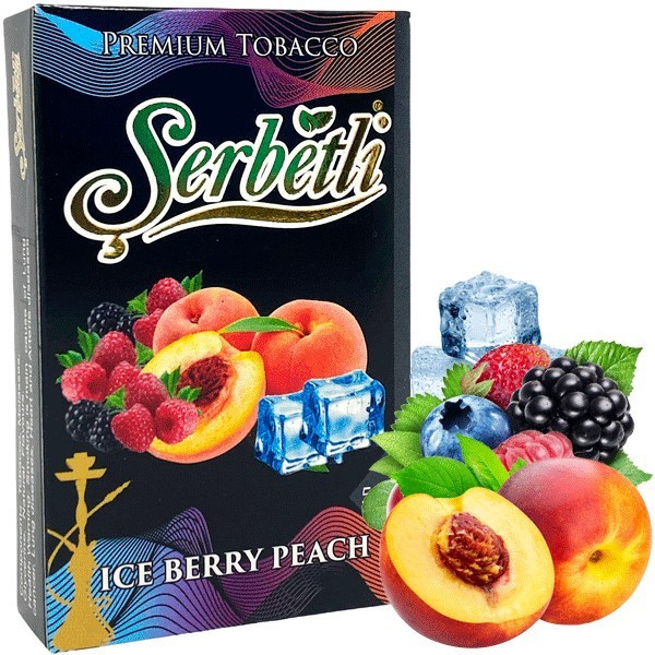 Табак Serbetli - ICE BERRY PEACH (ЯГОДЫ ПЕРСИК ЛЕД) 50гр  в интернет магазине кальянов фото 1