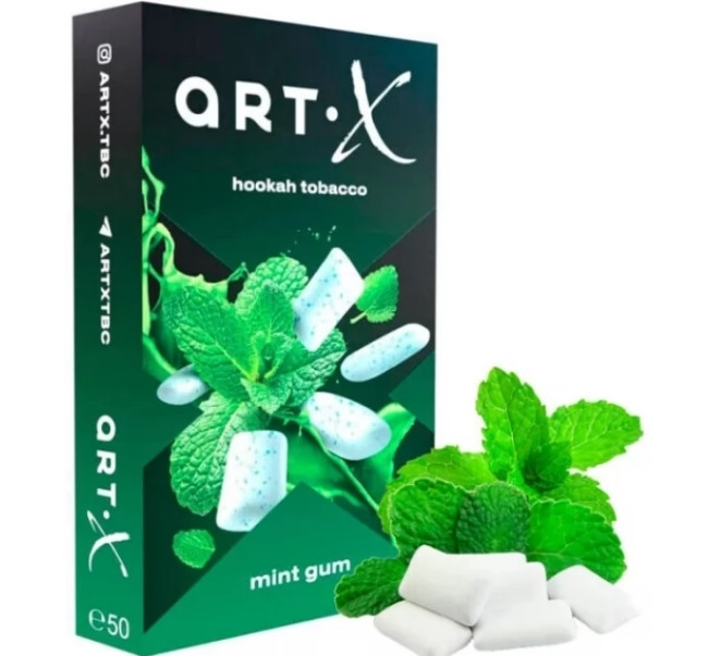 Табак Art X Mint Gum (Мята Жвачка) 50 грамм  в интернет магазине кальянов фото 1