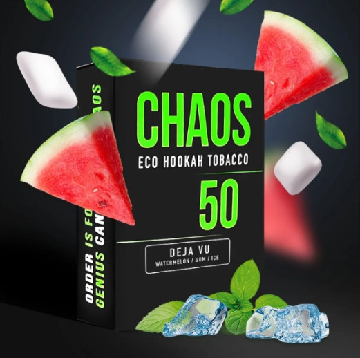 Табак Chaos Deja Vu (Арбуз, Жвачка) 50 грамм  в интернет магазине кальянов фото 1