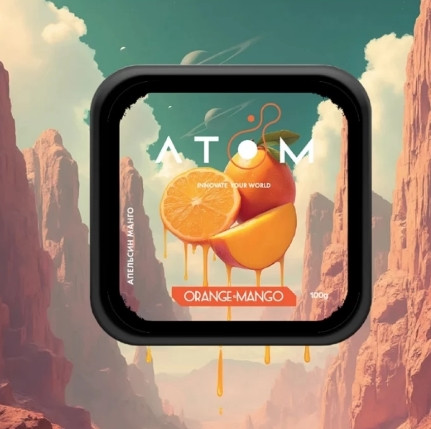 Табак Atom Orange Mango (Апельсин, Манго) 100 грамм  