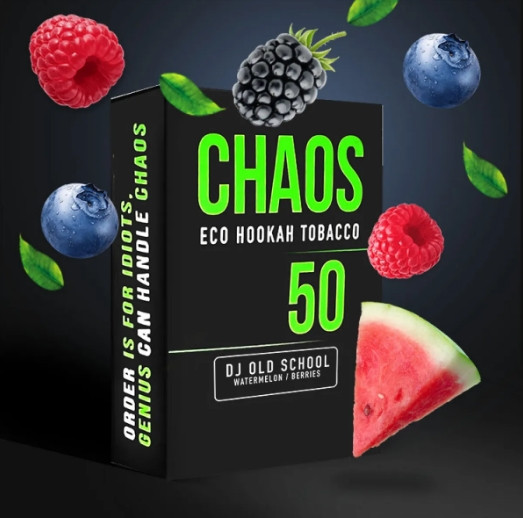 Табак Chaos Dj Old School (Арбуз, Лесные Ягоды) 50 грамм   в интернет магазине кальянов фото 1