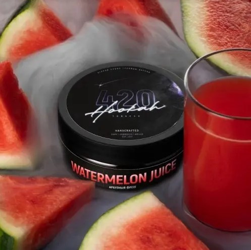Табак 420 Watermelon Juice (Арбуз Джус) 250 грамм  в интернет магазине кальянов фото 1