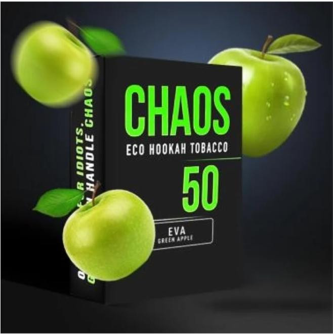 Табак Chaos Eva (Зеленое яблоко) 50 грамм  в интернет магазине кальянов фото 1