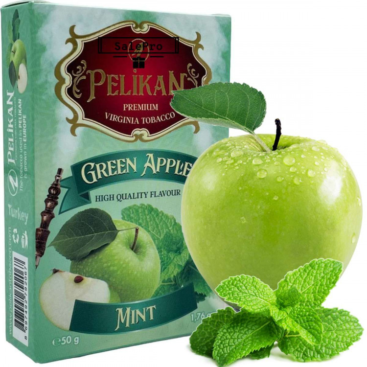Табак Pelikan Green Apple Mint (Зелене Яблоко Мята) 50 грамм   