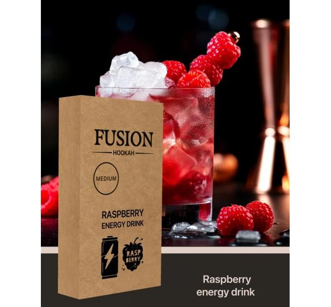 Табак Fusion Medium Raspberry Energy Drink (Малиновый энергетик) 100 грамм 