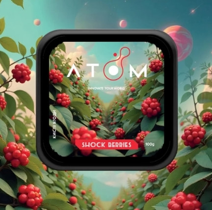 Табак Atom Shock Berries (Кислые лесные ягоды) 100 грамм в интернет магазине кальянов фото 1