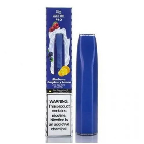 Электронная сигарета Geek Bar PRO 1500 Blueberry Raspberry Lemon (Черника Малина Лимон)  в интернет магазине кальянов фото 1