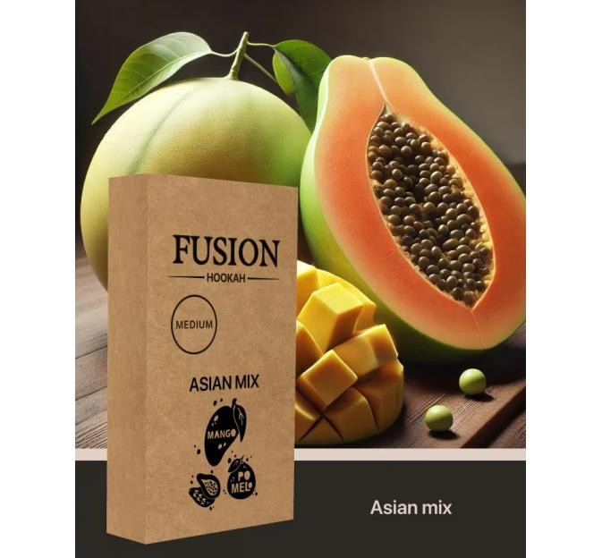 Табак Fusion Medium Asian mix (Манго Помело Папайя) 100 грамм в интернет магазине кальянов фото 1