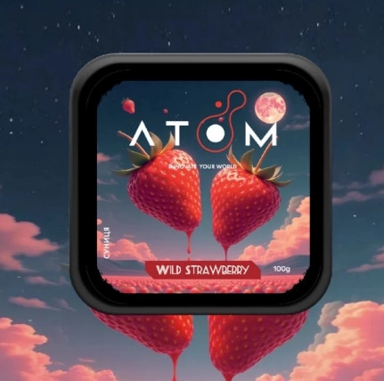 Табак Atom Wild Strawberry (Земляника) 100 грамм  в интернет магазине кальянов фото 1