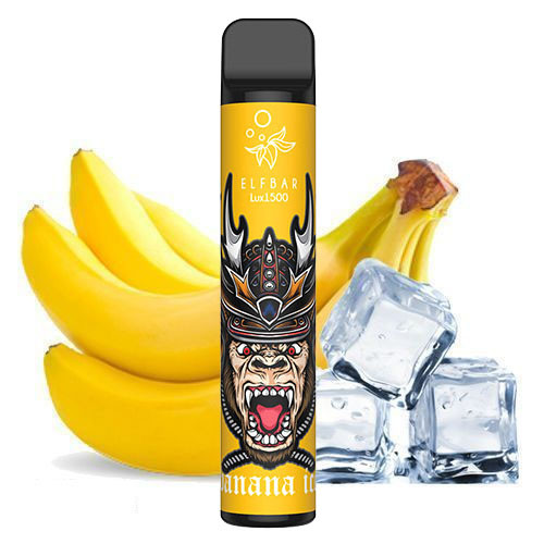 Одноразовая POD система Elf Bar Lux 1500 Banana Ice (Банан Лед)  