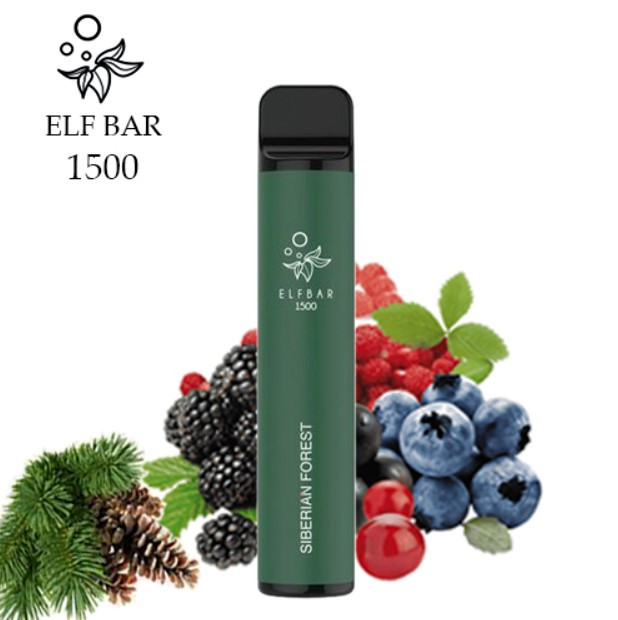 Одноразовая POD система Elf Bar 1500 Siberian Forest (Лесные Ягоды) в интернет магазине кальянов фото 1