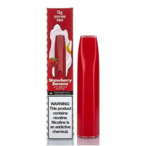 Электронная сигарета Geek Bar PRO 1500 Strawberry Banana (Клубника Банан)   