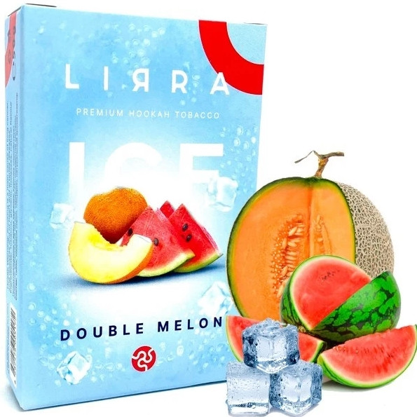 Табак Lirra Ice Double Melon (Дыня Арбуз Лед) 50 грамм  в интернет магазине кальянов фото 1