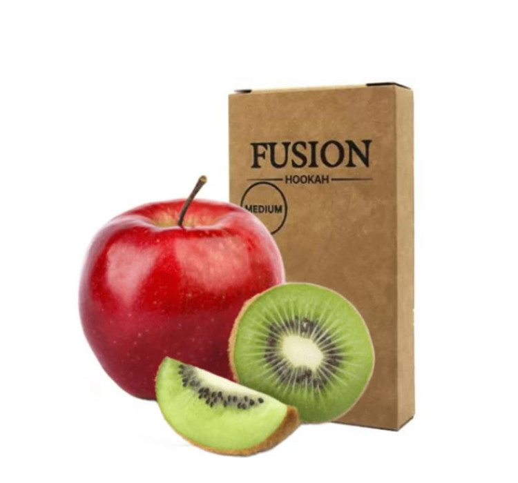 Табак Fusion Medium Kiwi Apple (Киви Яблоко) 100 грамм в интернет магазине кальянов фото 1
