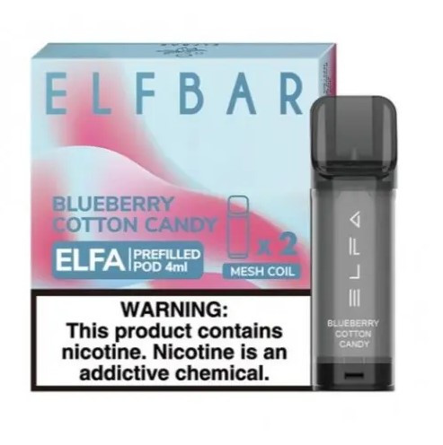 Картридж Elf bar ELFA 4ml Blueberry Cotton Candy (Черничная сладкая вата) 