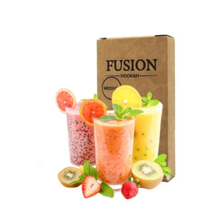 Табак Fusion Medium Tropical Smoothie (Тропический Смузи) 100 грамм в интернет магазине кальянов фото 1